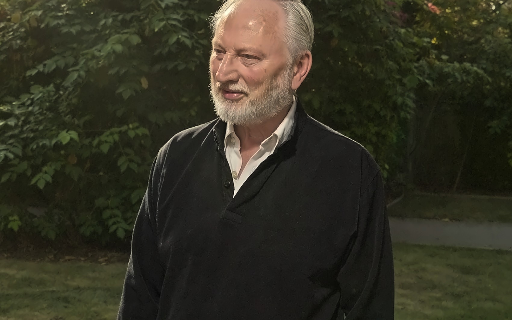 Ian Harvey outdoors in the late afternoon, away from the desk