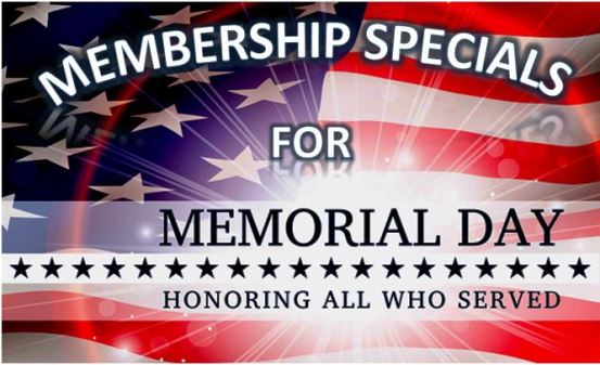 Memorial Day 2021 Specials, weekly options