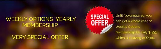 Special 1 Year Half Price, weekly options